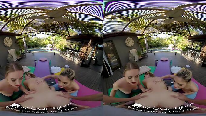 Ora de yoga se transformă într-o orgie sălbatică în acest videoclip porno VR