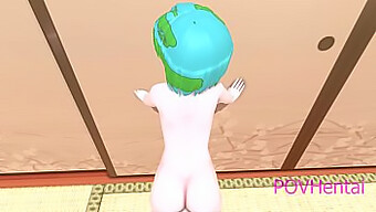 Teen Earth-Chan genießt von hinten und in der Missionarsstellung